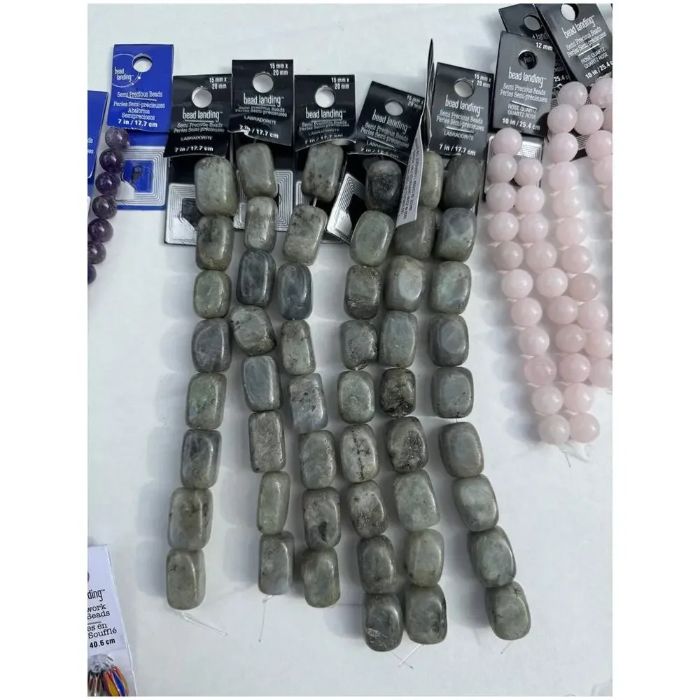 New Beading Supplies Gemstone Beads Lot - Sterling Silver Hardware Clasps
